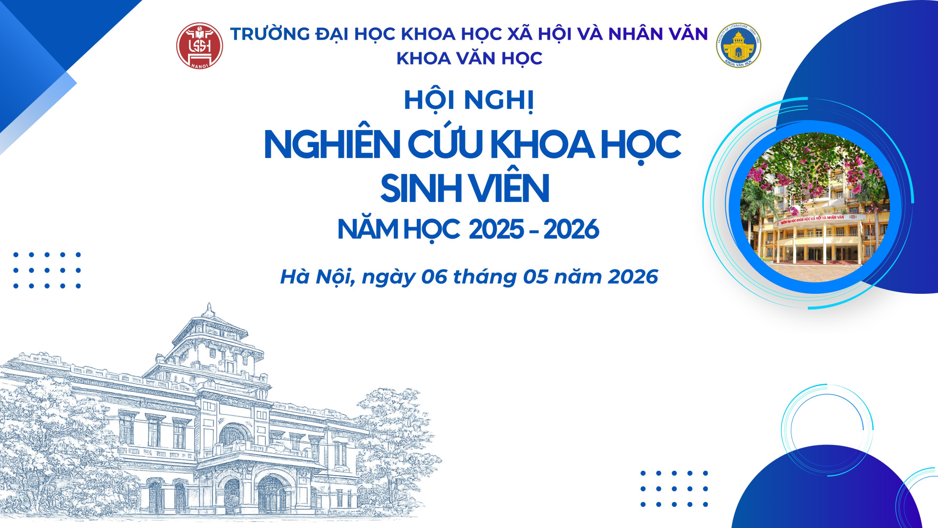 DANH MỤC CÔNG TRÌNH ĐƯỢC LỰA CHỌN VÀO   VÒNG CHUNG KHẢO HỘI NGHỊ NCKH SINH VIÊN KHOA VĂN HỌC NĂM HỌC 2025 - 2026